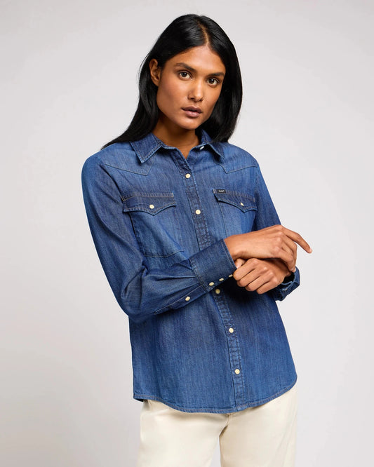 REGULAR_WESTERN_SHIRT THROUGH_THE_W medium denim