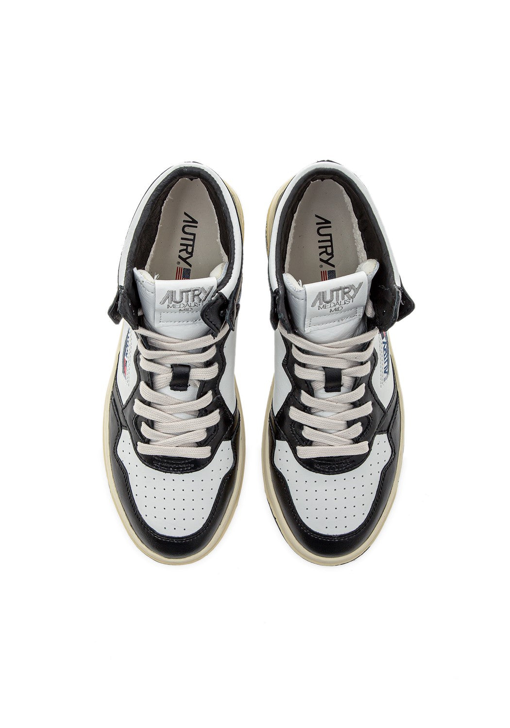 AUTRY 01 MID MAN LEAT/LEAT white/black | Bildmaterial bereitgestellt von SHOES.PLEASE.