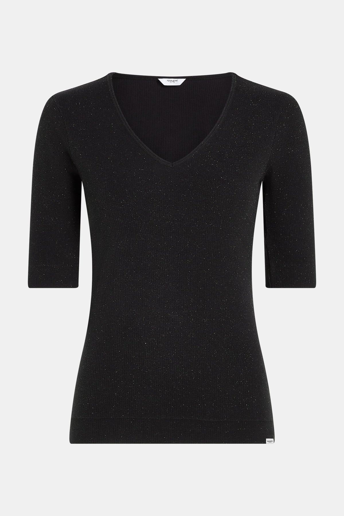 W25F1751LTD T-shirt glitter black | Bildmaterial bereitgestellt von SHOES.PLEASE.