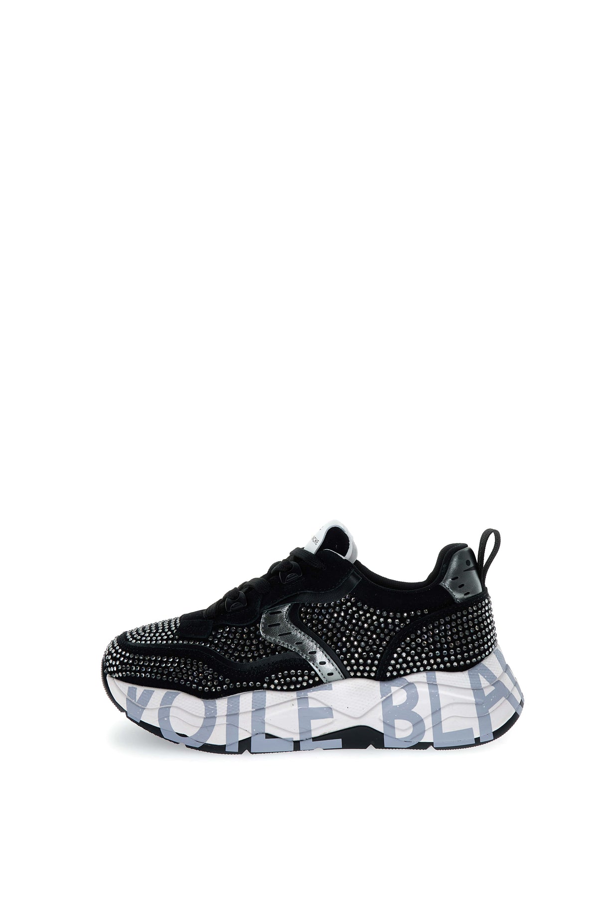 Club105. Suede/Strass black+strass | Bildmaterial bereitgestellt von SHOES.PLEASE.