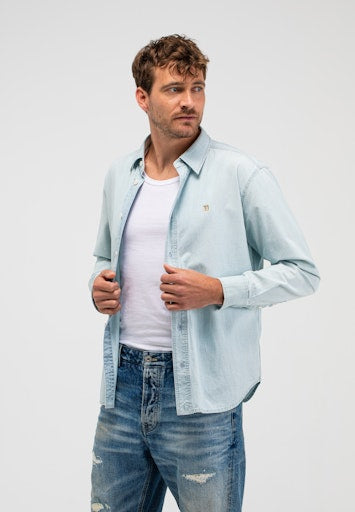 Upton Chambray Shirt shark blue | Bildmaterial bereitgestellt von SHOES.PLEASE.