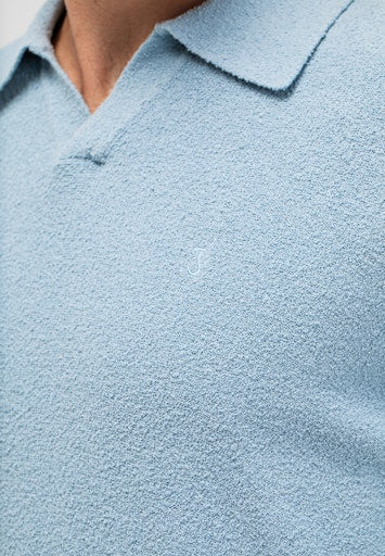 Boucle Knit Polo shark blue | Bildmaterial bereitgestellt von SHOES.PLEASE.