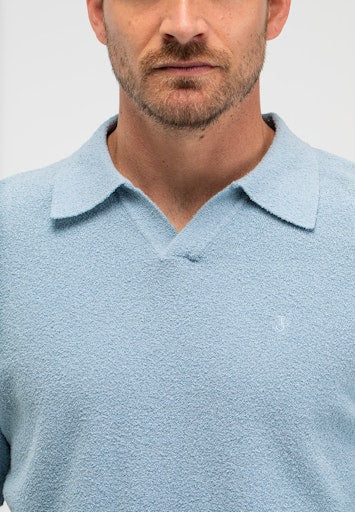 Boucle Knit Polo shark blue | Bildmaterial bereitgestellt von SHOES.PLEASE.