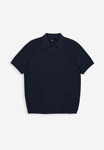 Boucle Knit Polo alaska blue