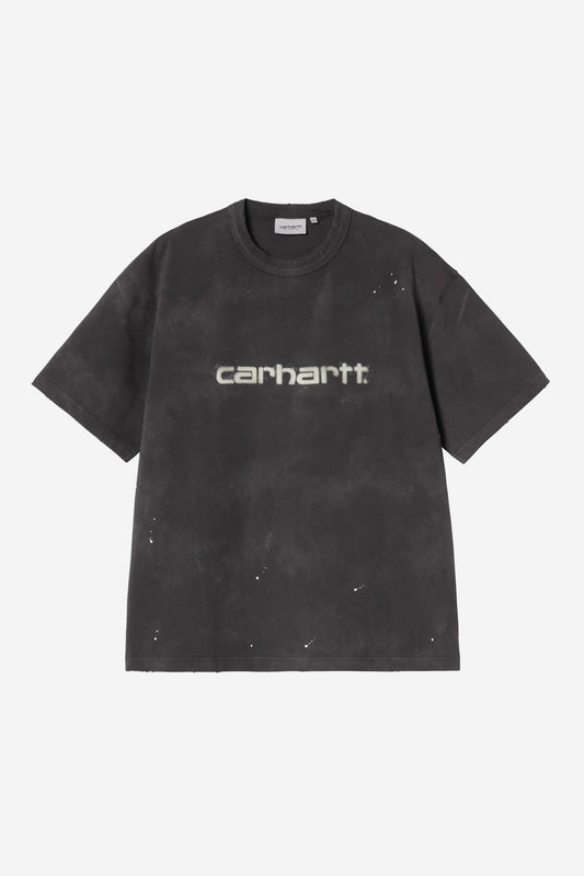 S/S Painter T-Shirt black /destroy wash, splatter