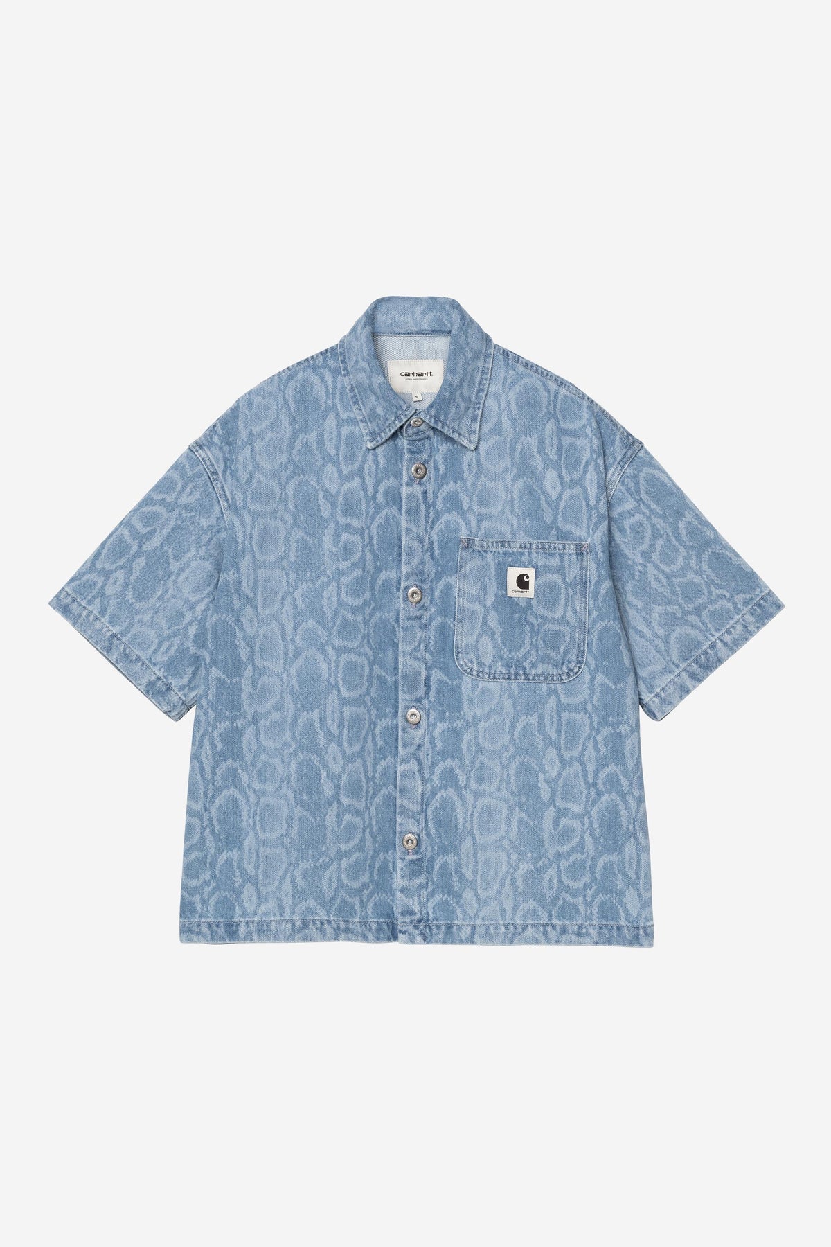 W' S/S Snake Lovilia Shirt snake camo, blue /bleached | Bildmaterial bereitgestellt von SHOES.PLEASE.