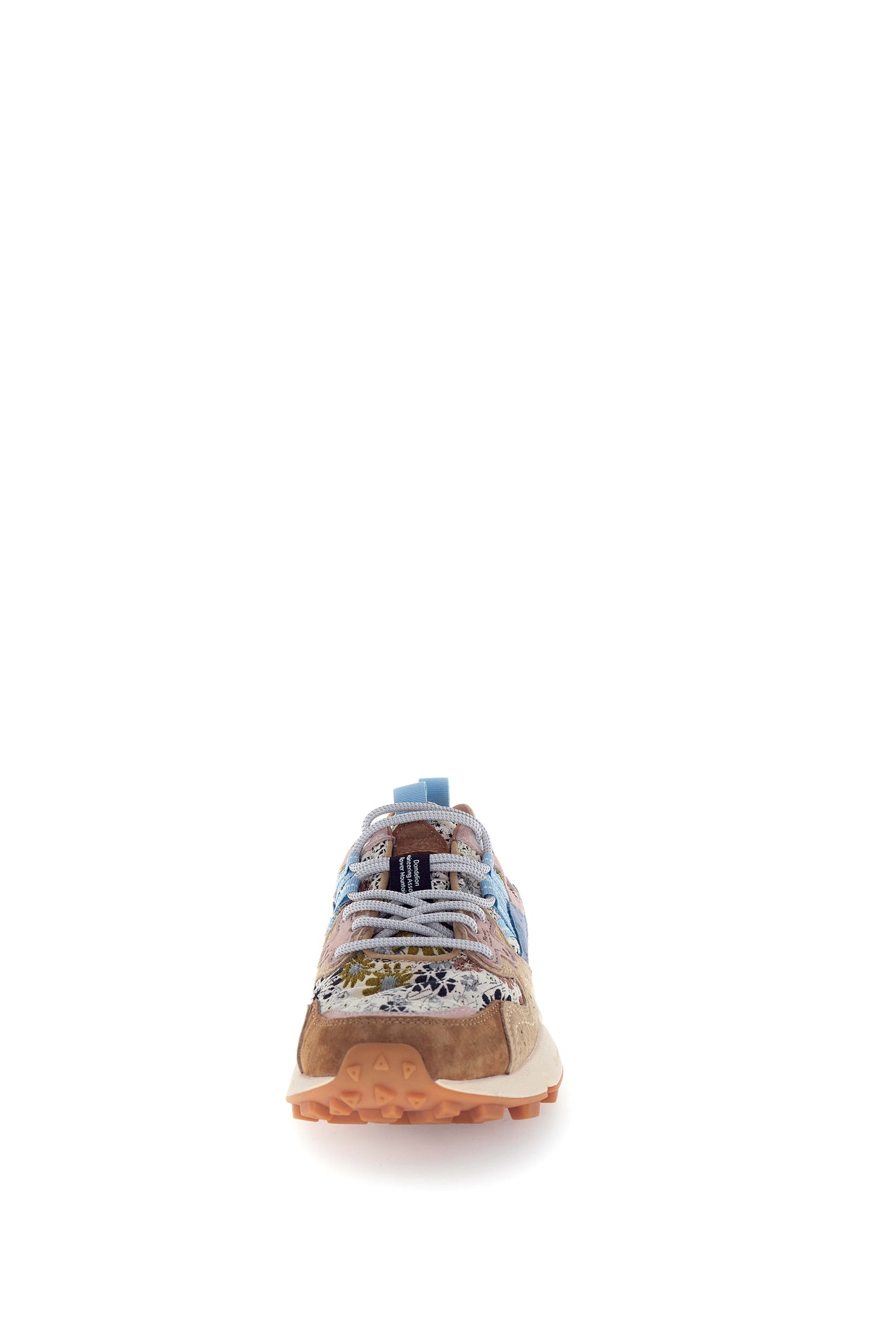 Yamano 3 Woman Suede/Jaquard Flowers Print light brown beige lig | Bildmaterial bereitgestellt von SHOES.PLEASE.