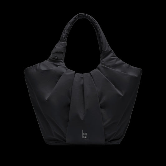 PLEAT TOTE BAG black